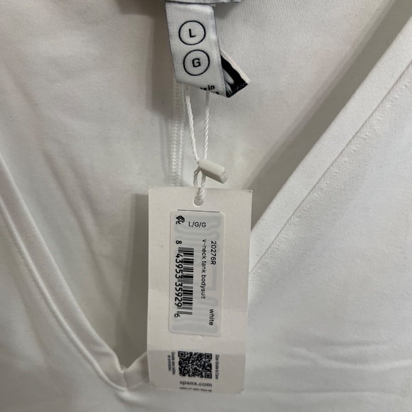 Ladies White Spanx V-Neck Bodysuit NWT - Picture 2 of 3